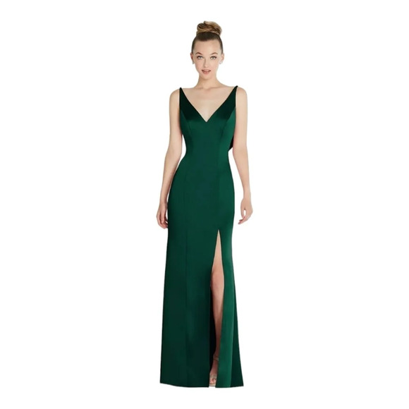 Dessy Collection Dresses & Skirts - 🍁HOST PICK🍁 AFTER SIX [16] DRAPED COWL-BACK LINE DRESS WITH FRONT SLIT